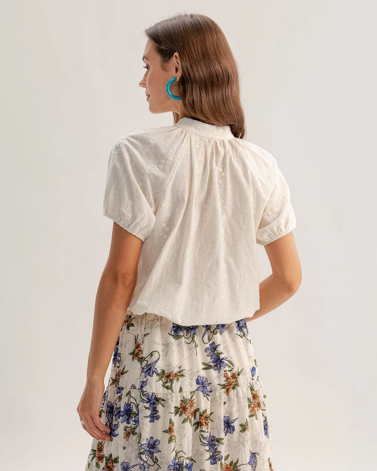 Beige Mock Neck Textured Tee sold by rihoas product image thumbnail 3