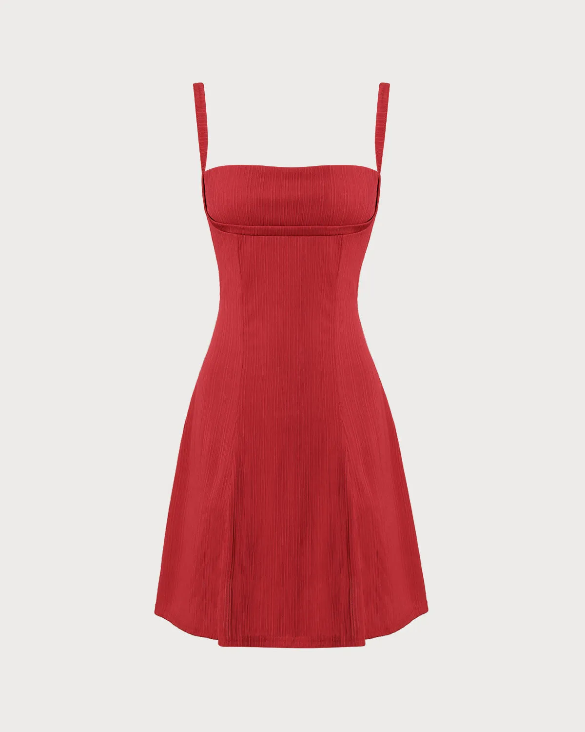 Red A-Line Slip Mini Dress sold by rihoas