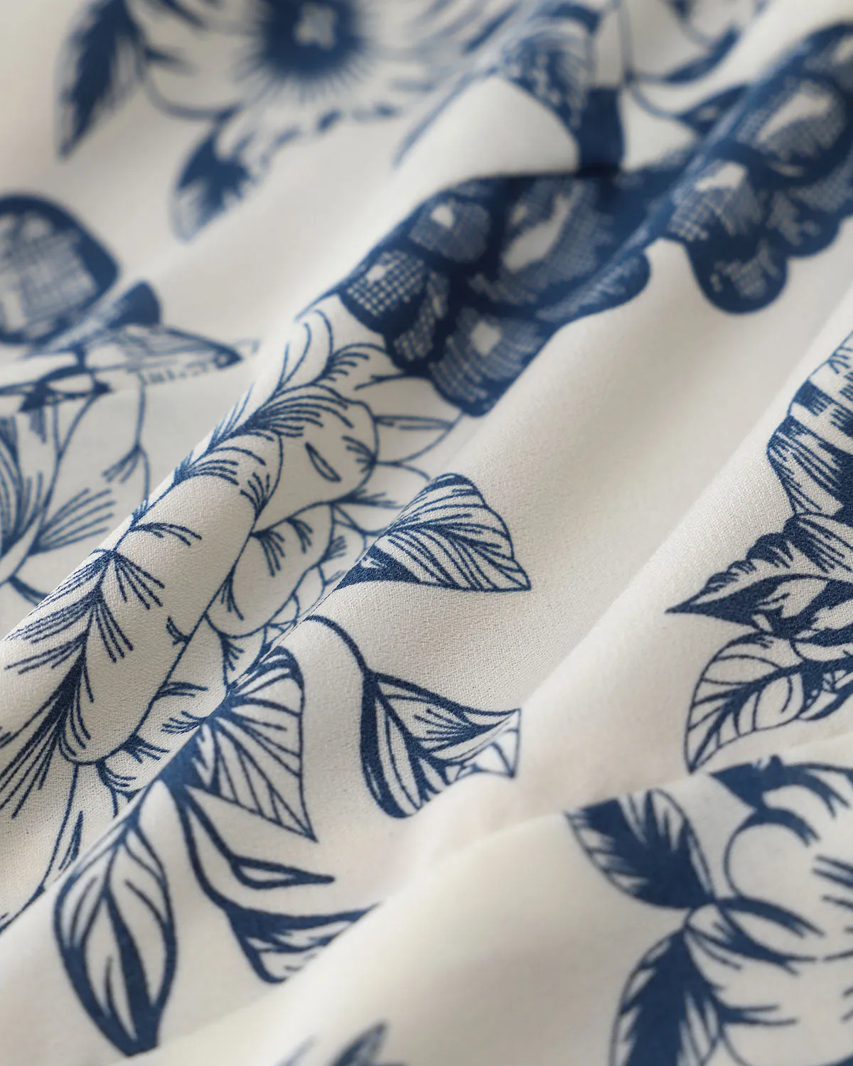 Blue Floral Short Sleeve Shirt sold by rihoas product image thumbnail 3