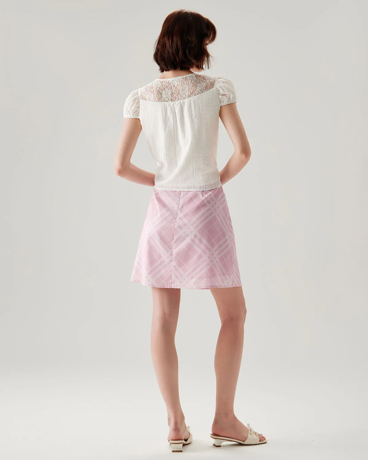 White Lace Puffed Sleeve Tee sold by rihoas product image thumbnail 5