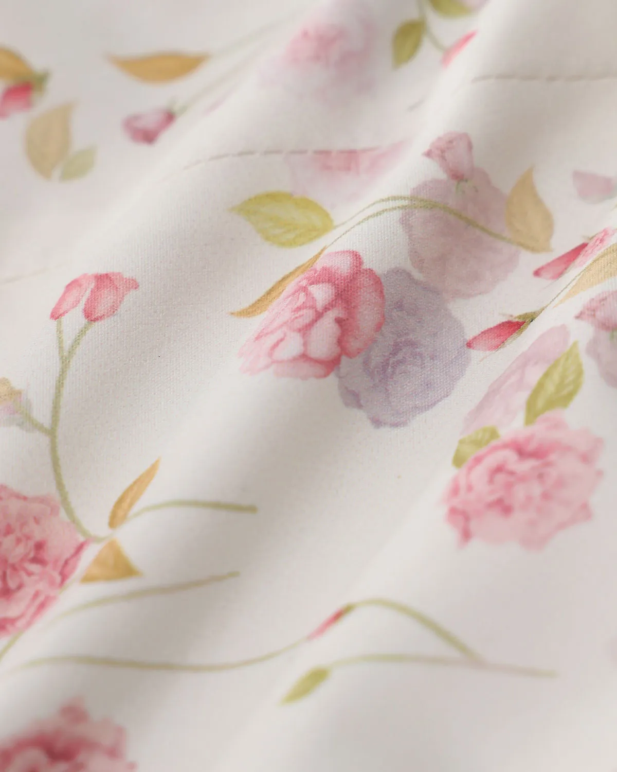 White Floral Puffed Sleeve Shirred Tee sold by rihoas product image thumbnail 3