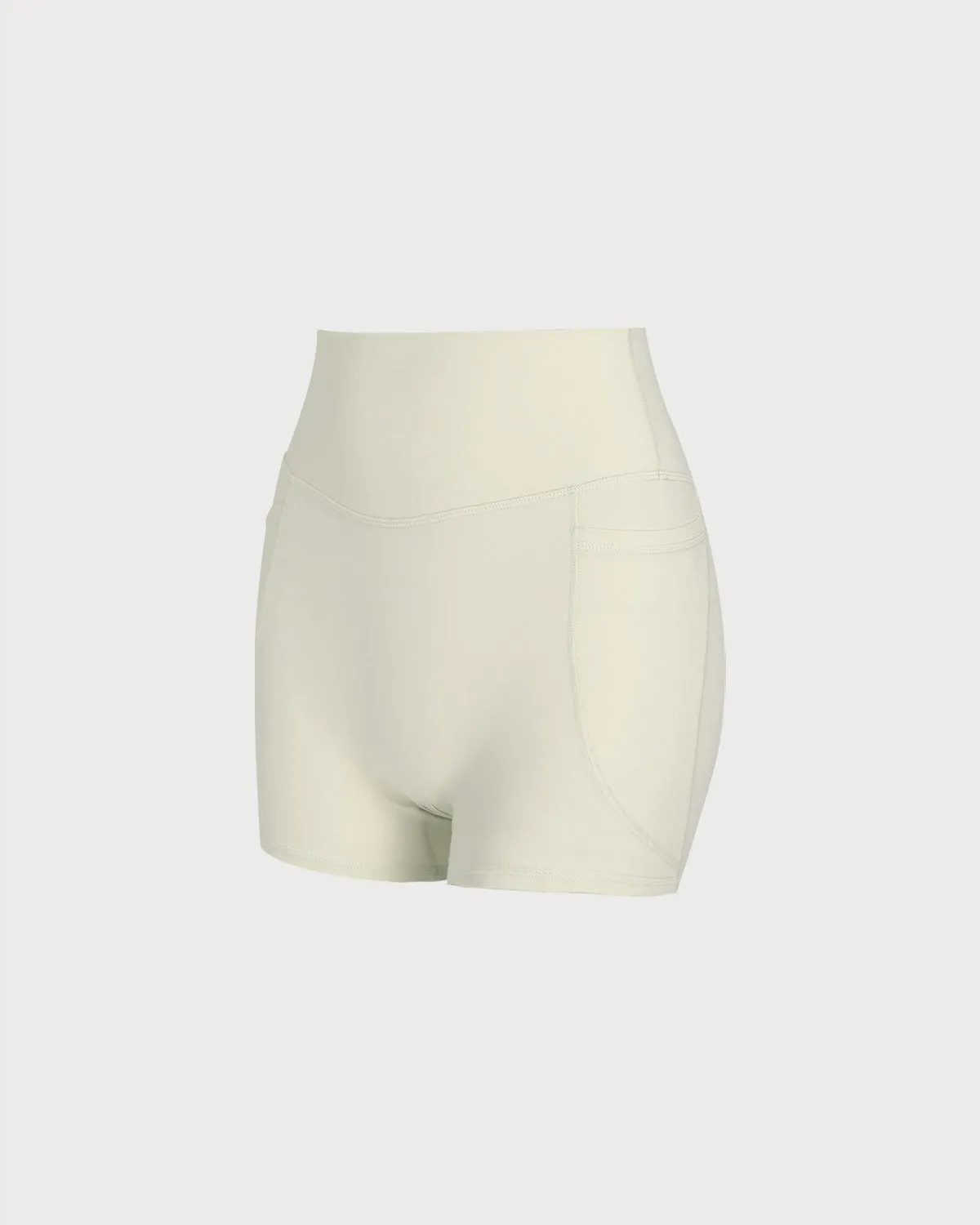 Apricot Pocket High Waisted Yoga Shorts sold by rihoas product image thumbnail 5