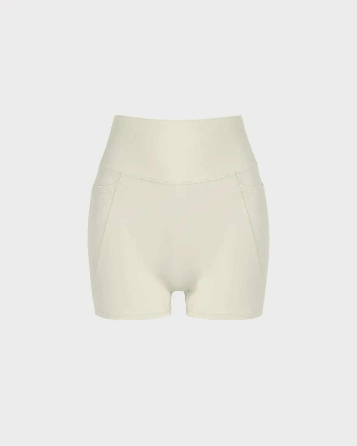 Apricot Pocket High Waisted Yoga Shorts sold by rihoas product image thumbnail 4