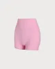 Pink Pocket High Waisted Yoga Shorts sold by rihoas