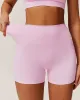 Pink Pocket High Waisted Yoga Shorts sold by rihoas
