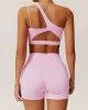 Pink Pocket High Waisted Yoga Shorts sold by rihoas