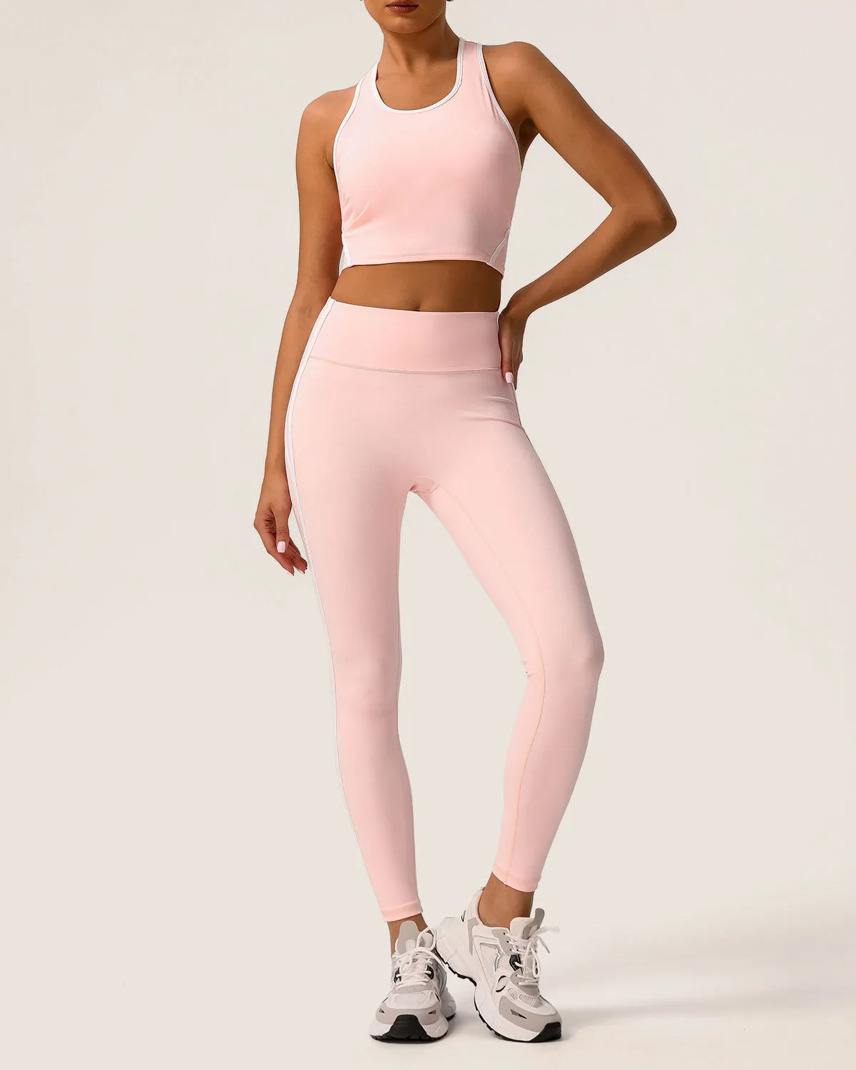 Pink Scoop Neck Yoga Tank Top - Light Support sold by rihoas product image thumbnail 3