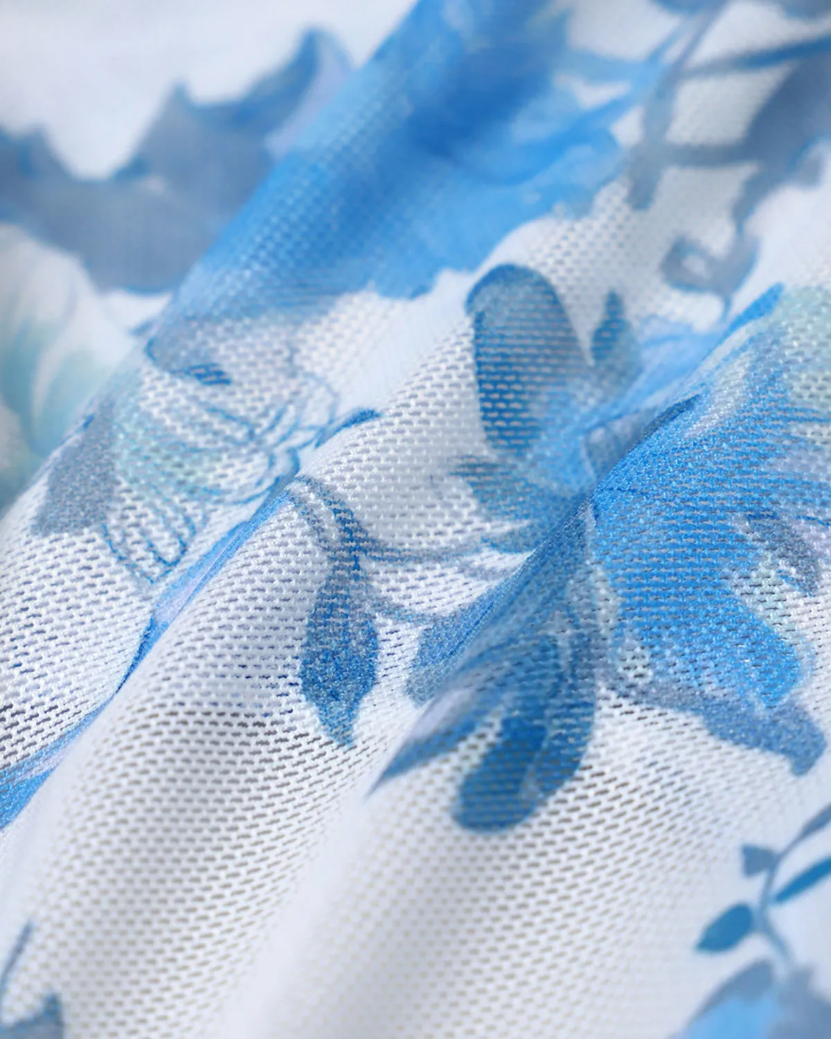 Blue Floral Ruffled Tankini Swimsuit sold by rihoas product image thumbnail 3