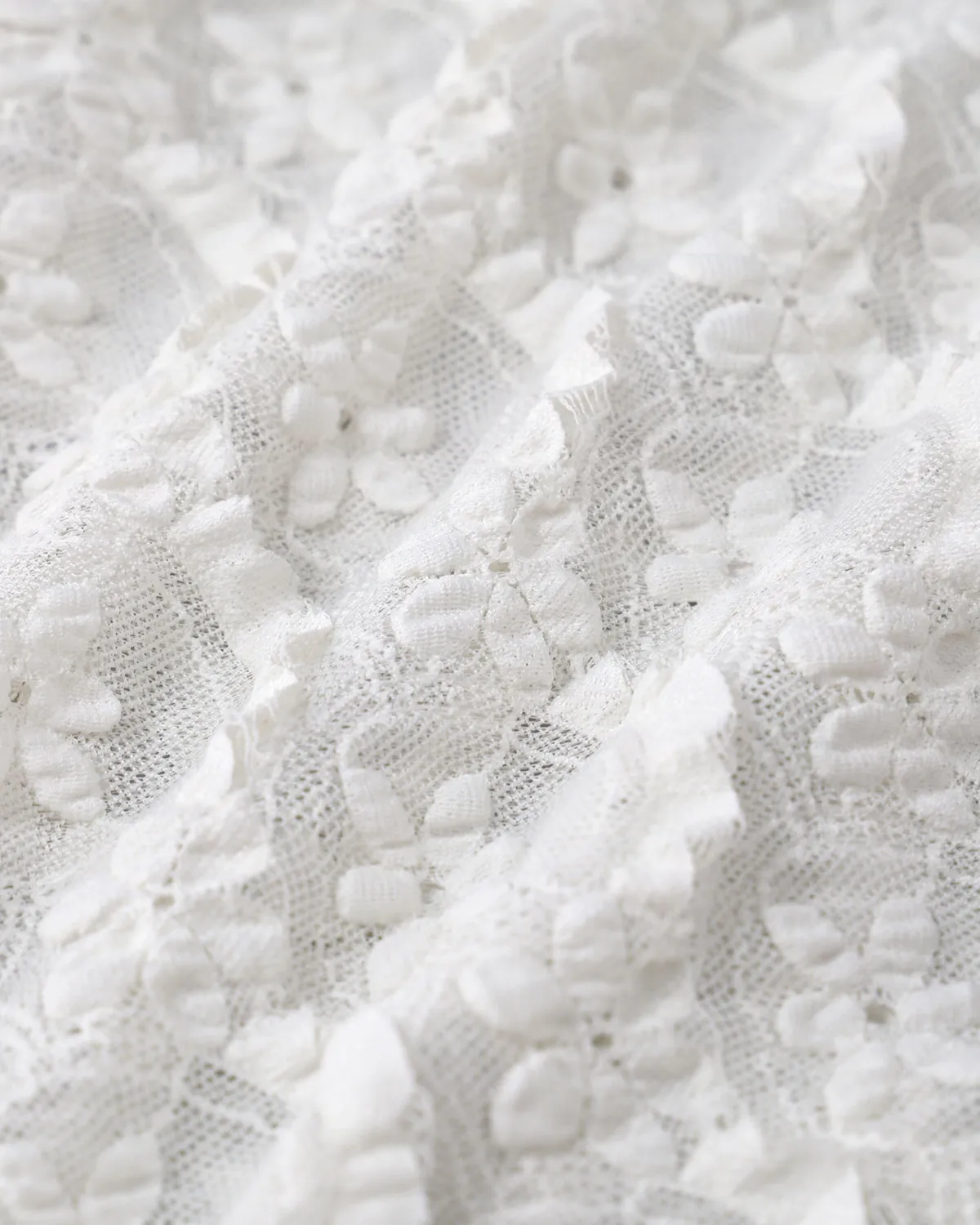 White Ruched Mesh Flower Tankini Swimsuit sold by rihoas product image thumbnail 3