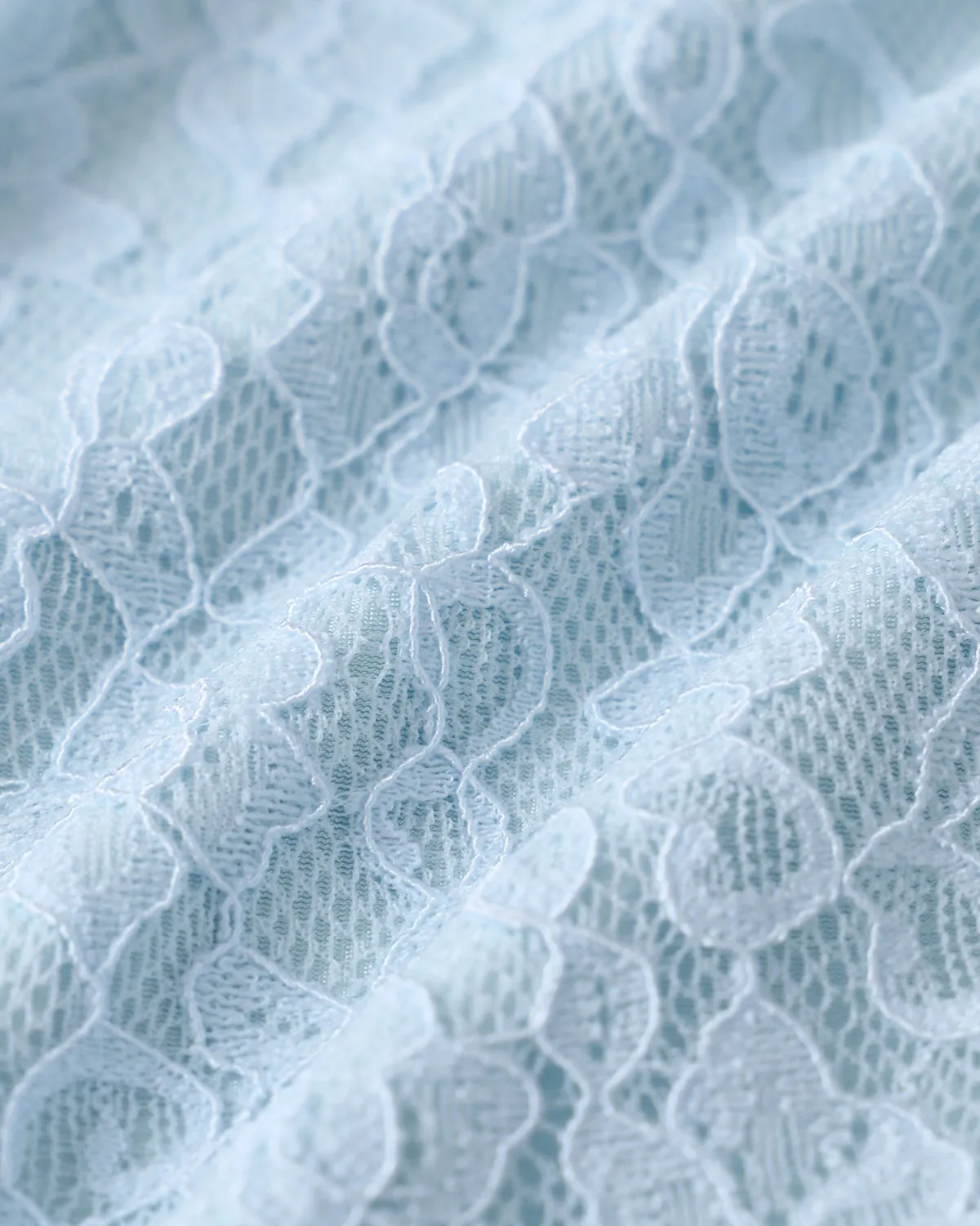 Blue Ruched Lace Tankini Swimsuit sold by rihoas product image thumbnail 3