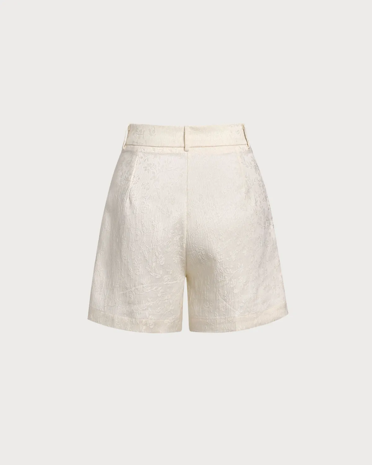 White Jacquard Shorts sold by rihoas product image thumbnail 2