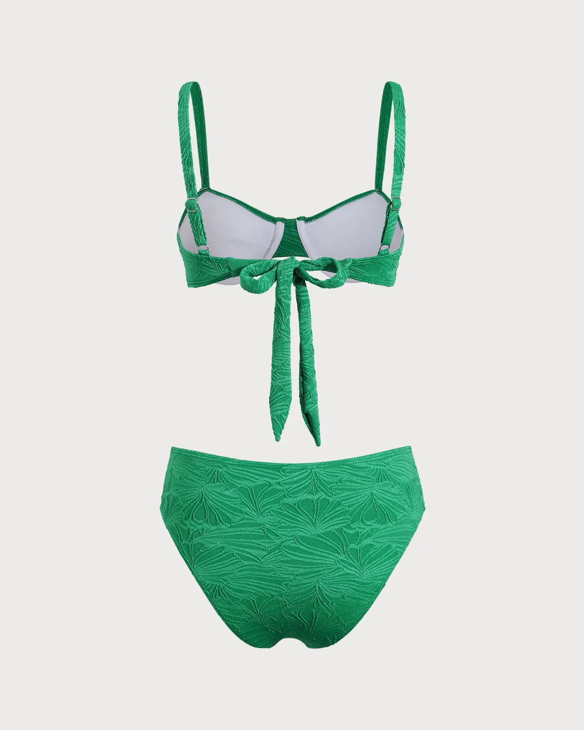 Green Textured Underwire Bikini Set sold by rihoas product image thumbnail 2