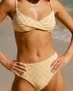 Yellow Plaid Bralette Bikini Set sold by rihoas
