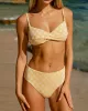 Yellow Plaid Bralette Bikini Set sold by rihoas