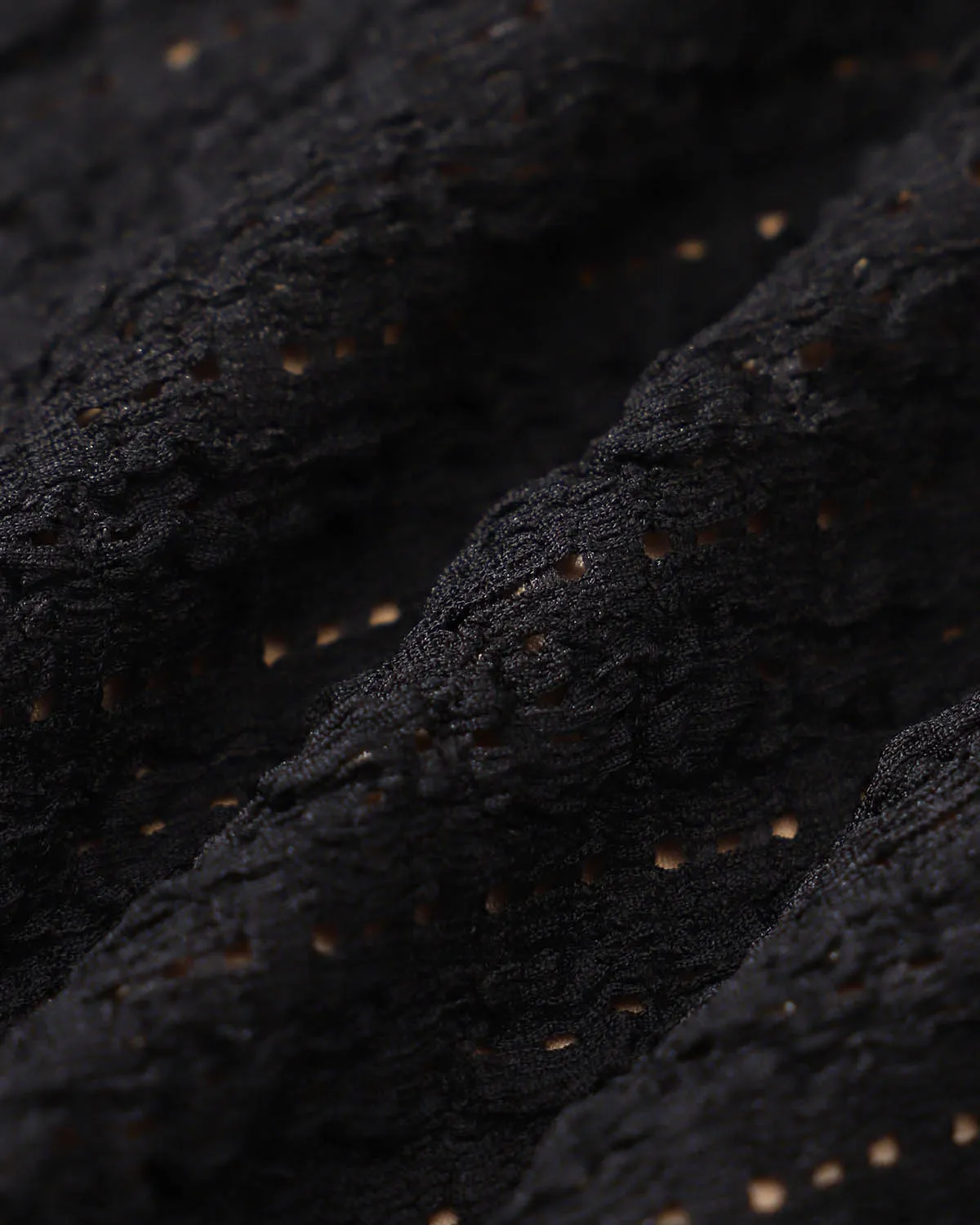 Black Hollow Wrinkled One-Piece Swimsuit sold by rihoas product image thumbnail 3