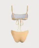 Yellow Geometric Bralette Bikini Set sold by rihoas
