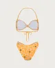 Orange Floral Triangle Bikini Set sold by rihoas