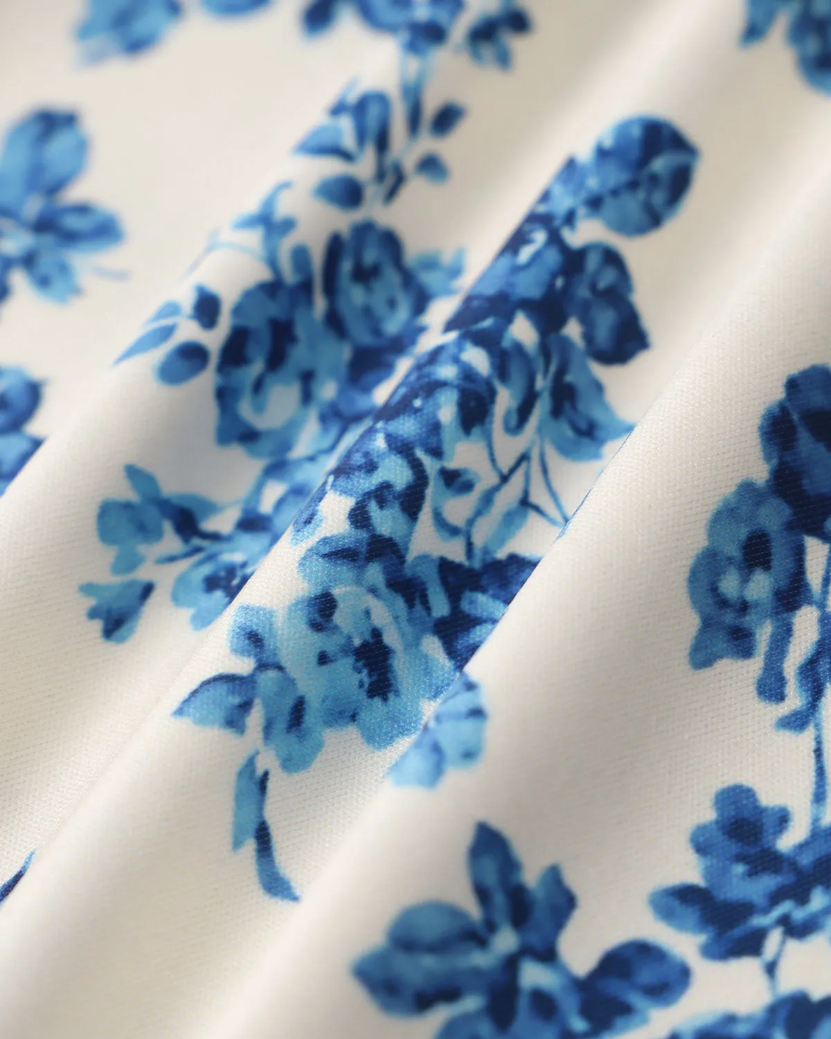Blue Floral Short Sleeve T-Shirt sold by rihoas product image thumbnail 3