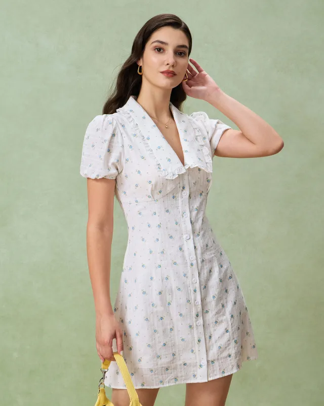 White Floral Chelsea Mini Dress made by rihoas
