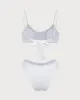 White Knitted Wave Textured Bikini Set sold by rihoas