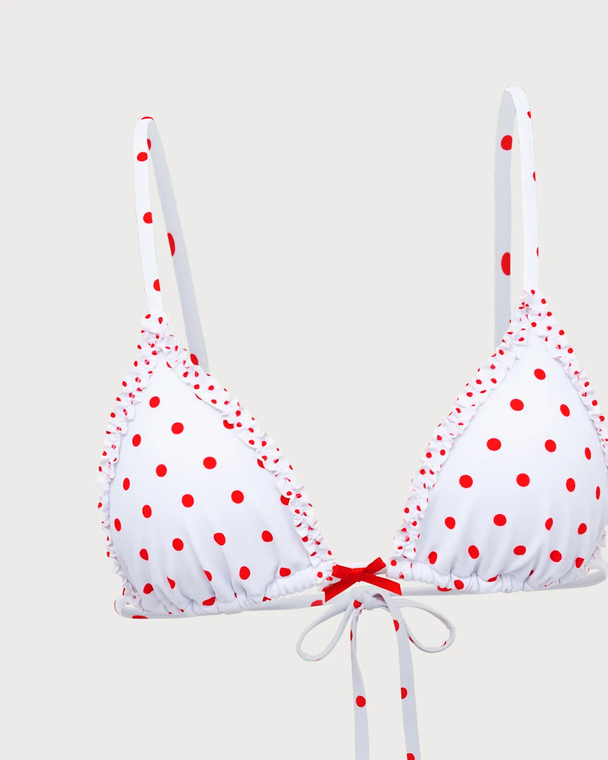 White Knit Floral Ruffle Bikini Set sold by rihoas product image thumbnail 3