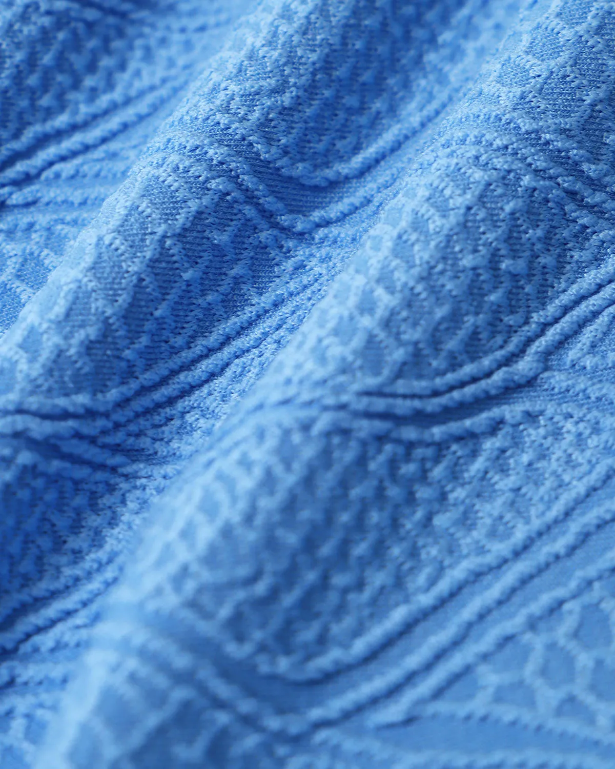 Blue Textured Bralette One-Piece Swimsuit sold by rihoas product image thumbnail 3