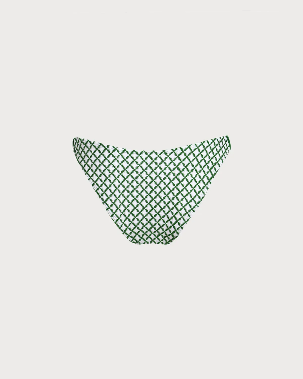 Green Plaid Elastic Waist Bikini Bottoms sold by rihoas product image thumbnail 2