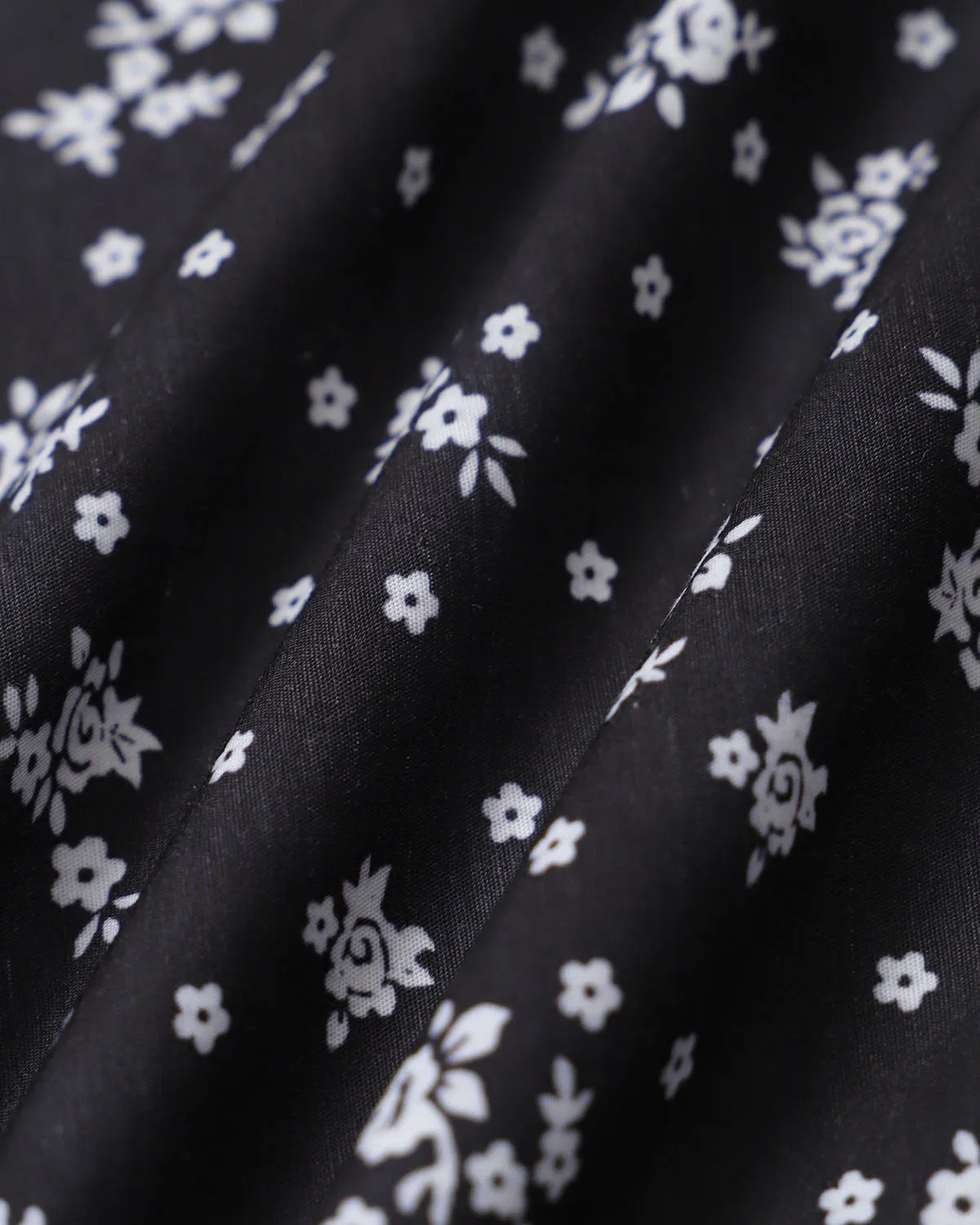 Black Floral Scoop Neck Blouse sold by rihoas product image thumbnail 3