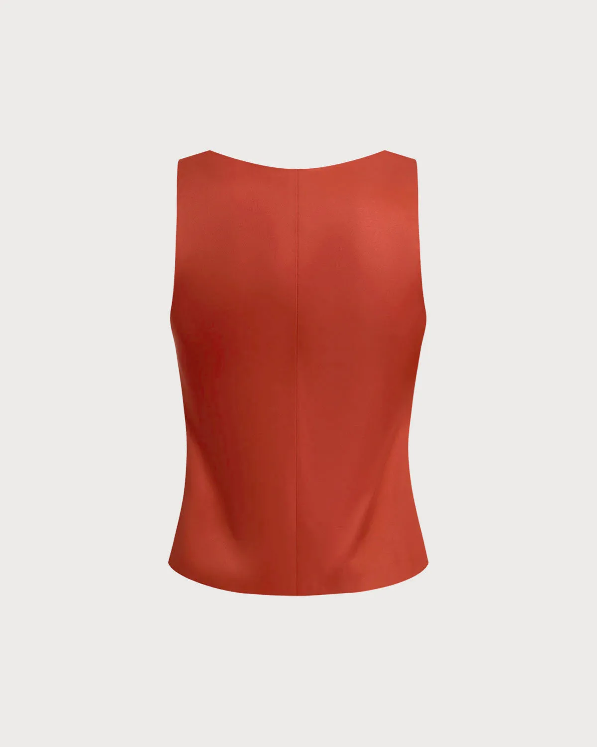 Red Square Neck Button Vest sold by rihoas product image thumbnail 2