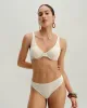 Beige Textured Low Waisted Bikini Bottom sold by rihoas