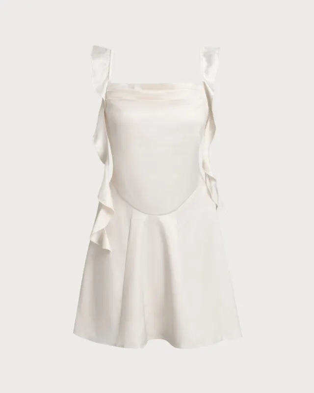 Apricot Square Neck Slip Mini Dress made by rihoas