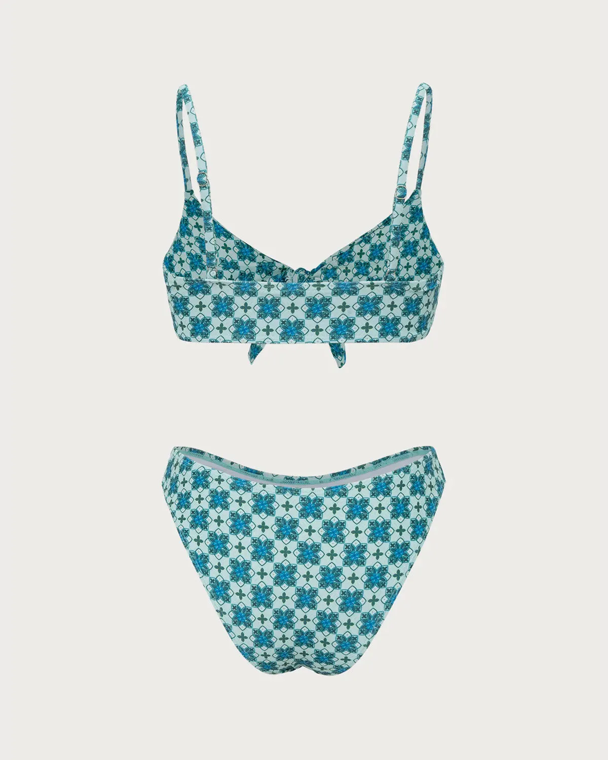 Green Twist Vintage Print Bikini Set sold by rihoas product image thumbnail 4