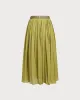 Green Belt Flowy Midi Skirt sold by rihoas