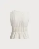 Beige Tie Front Tank Top sold by rihoas