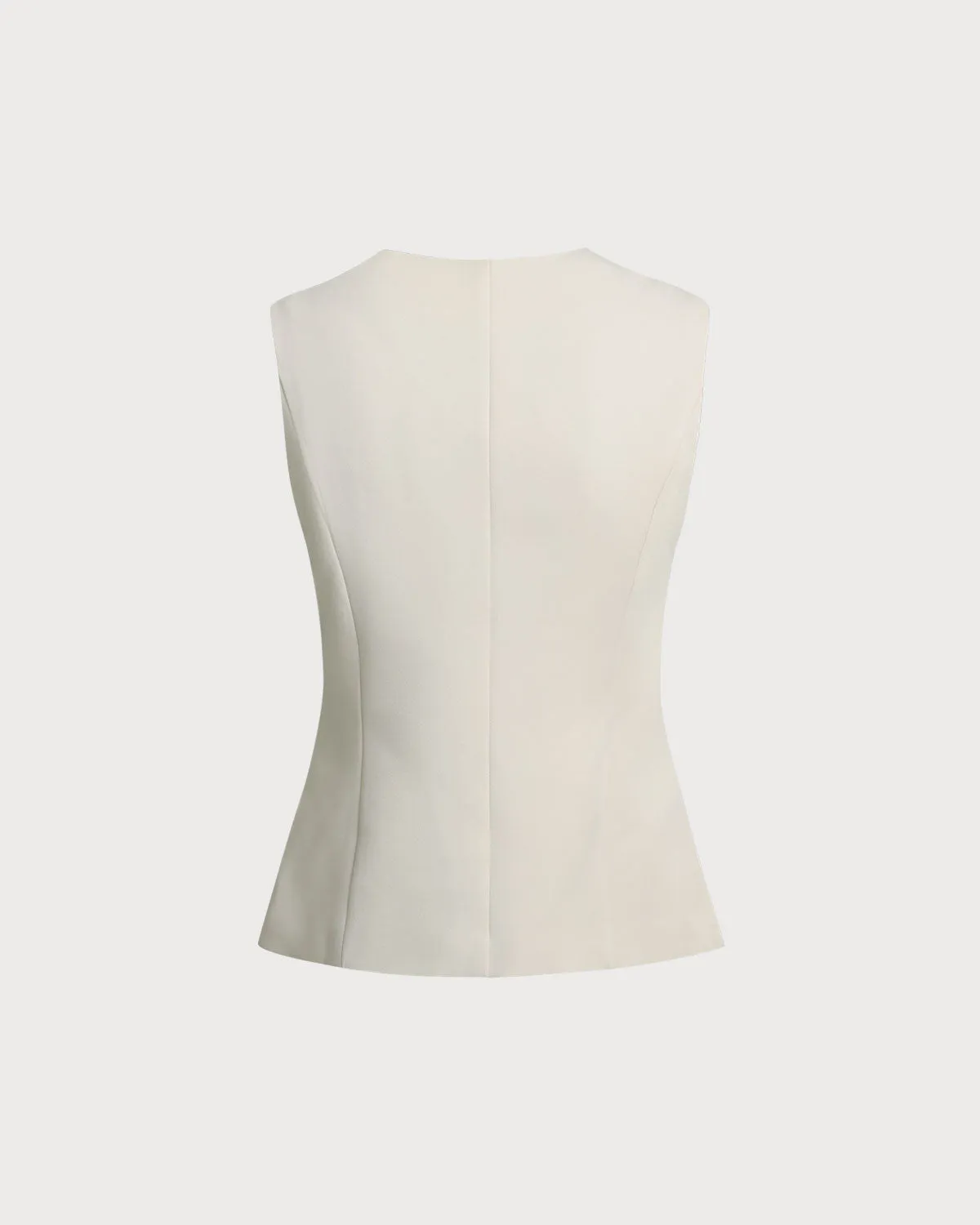 Beige Single Breasted Vest sold by rihoas product image thumbnail 2