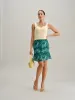 Green Floral Mermaid Skirt sold by rihoas