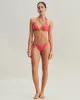 Red Floral Drawstring Triangle Bikini Set sold by rihoas
