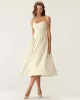 Beige Square Neck Pocket Slip Midi Dress sold by rihoas