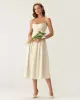 Beige Square Neck Pocket Slip Midi Dress sold by rihoas