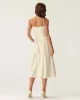 Beige Square Neck Pocket Slip Midi Dress sold by rihoas
