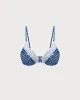 Blue Polka Dot Underwire Bikini Set sold by rihoas