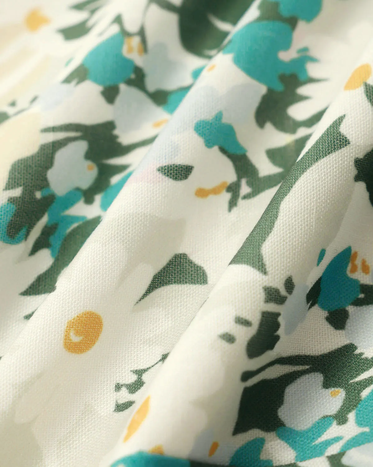 Green Floral Plant Sleeveless Mini Dress sold by rihoas product image thumbnail 3