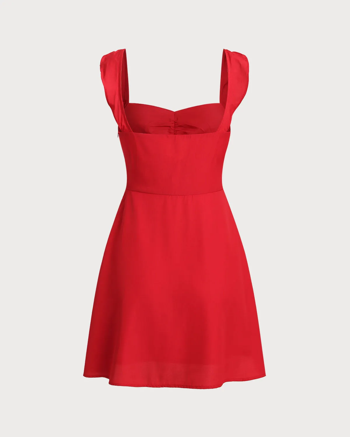 Red Sweetheart Neck Slip Mini Dress sold by rihoas product image thumbnail 2