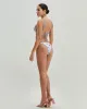 White Floral Drawstring Triangle Bikini Set sold by rihoas