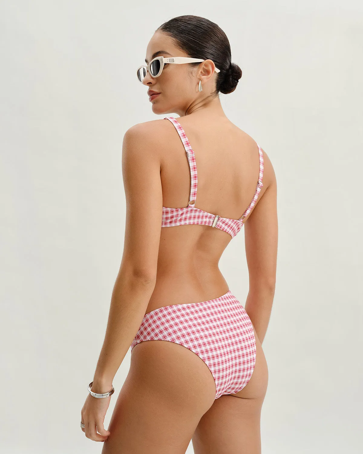 Red Plaid Underwire Bikini Set sold by rihoas product image thumbnail 4