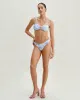White Floral Tie Strap Triangle Bikini Set sold by rihoas