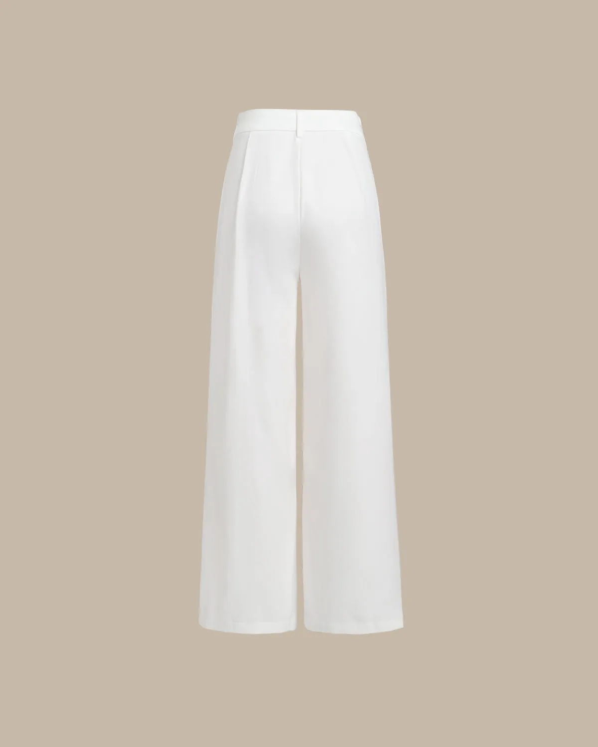 White Ruched Straight Pants sold by rihoas product image thumbnail 2