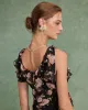 Black Floral Ruffle Sleeveless Maxi Dress sold by rihoas