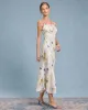 Blue Floral Mermaid Slip Midi Dress sold by rihoas