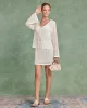 White Textured Skirt Two-Piece Suit sold by rihoas